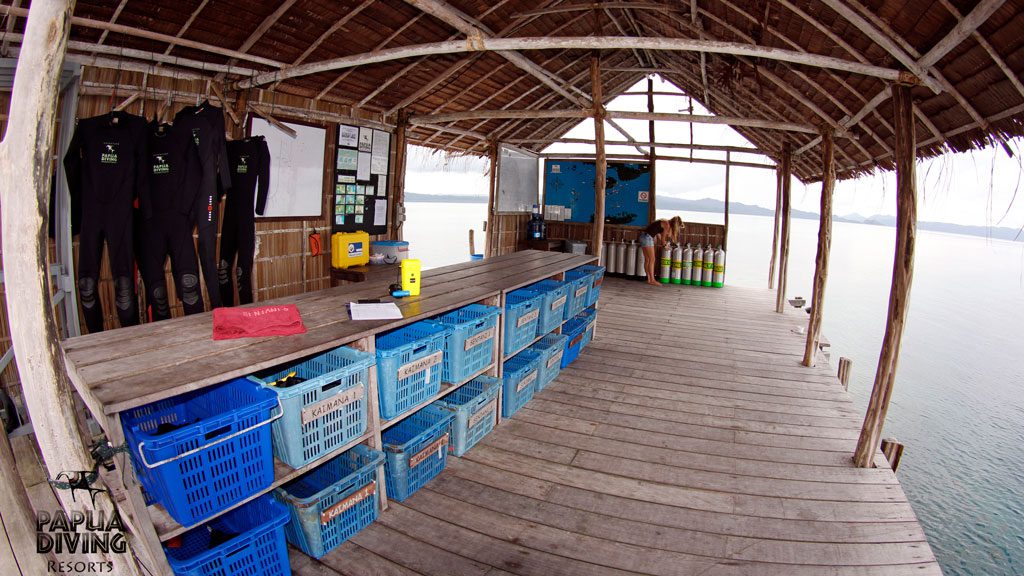 Papua Diving Resorts, Sorido Bay Resort, Kri Island, Raja Ampat, Indonesia - Dive Jetty