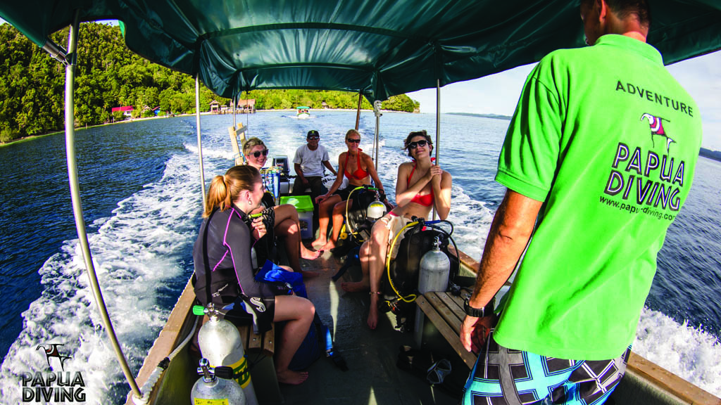 Papua Diving Resorts, Sorido Bay Resort, Kri Island, Raja Ampat, Indonesia - Dive Boat