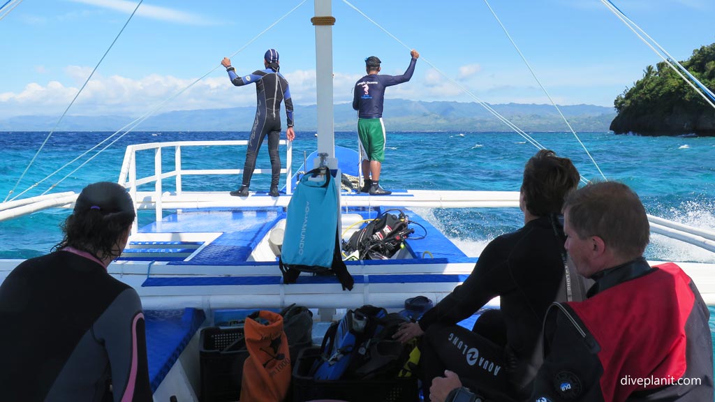 Magic Oceans Dive Resort on Anda's Southern Coast in Bohol Philippines - on the Bangka