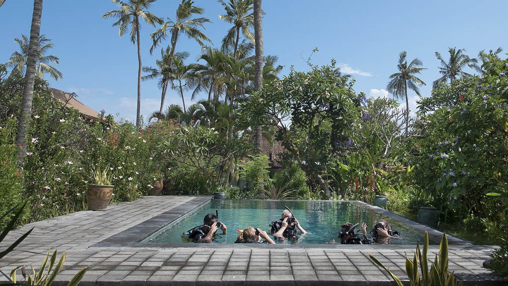 Gangga Divers at Lotus Bungalows Candidasa, Bali, Indonesia - Dive Pool