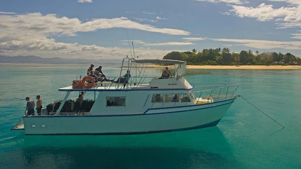 Beqa Lagoon Resort, Beqa Island, Fiji Cathedral Shark Dive & Coral Diving - Pacific Harbour Fiji Dive Boat