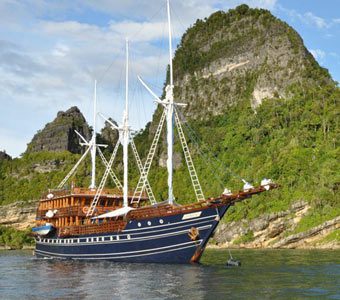The Amira Liveaboard a traditional Phinisi style schooner runs itineraries to Raja Ampat, Komodo, Ambon& some other less-visited destinations in Indonesia