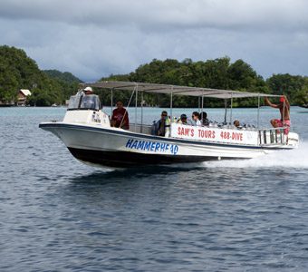 Sam’s Tours Palau PADI 5 Star IDC & Diving Center offering scuba diver training and daily dive excursions with up to 3 dives per day.