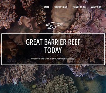 A photographic map showcasing daily underwater vision of the Great Barrier Reef has been launched with images, taken daily by divers and tour operators.