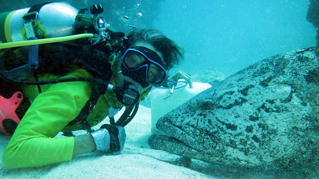 Michelle Barry with potato cod