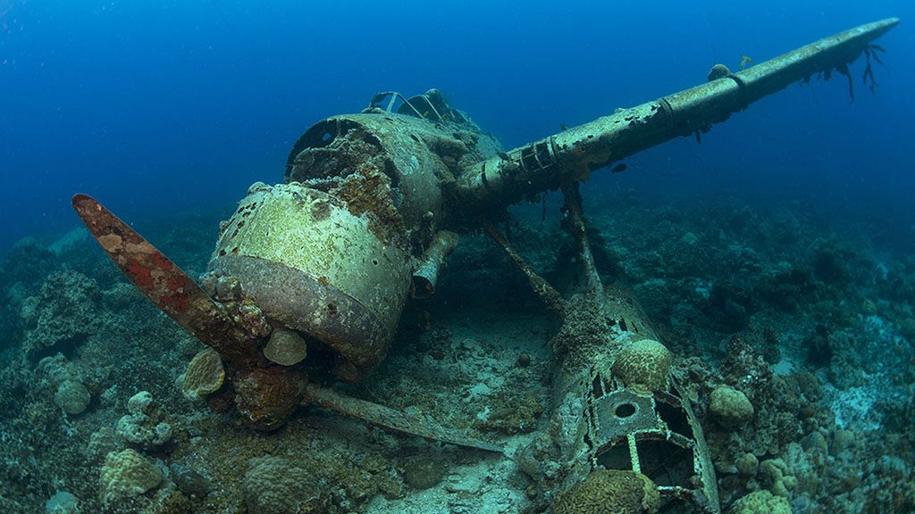 Diving palau ocean hunter b17 wreck jj32831dd