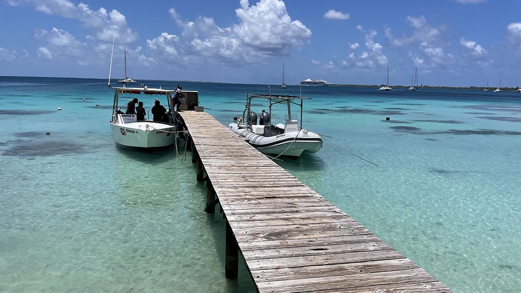 32 Top Dive North Fakarava French Polynesia dive boats jetty 6490