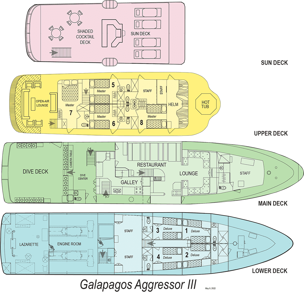 8 Galapagos Aggressor Liveaboard Galapagos floor plan