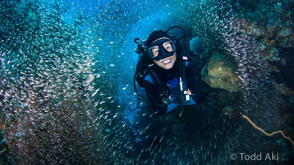 11 Tompotika dive resort Central Sulawesi Indonesia diver happy