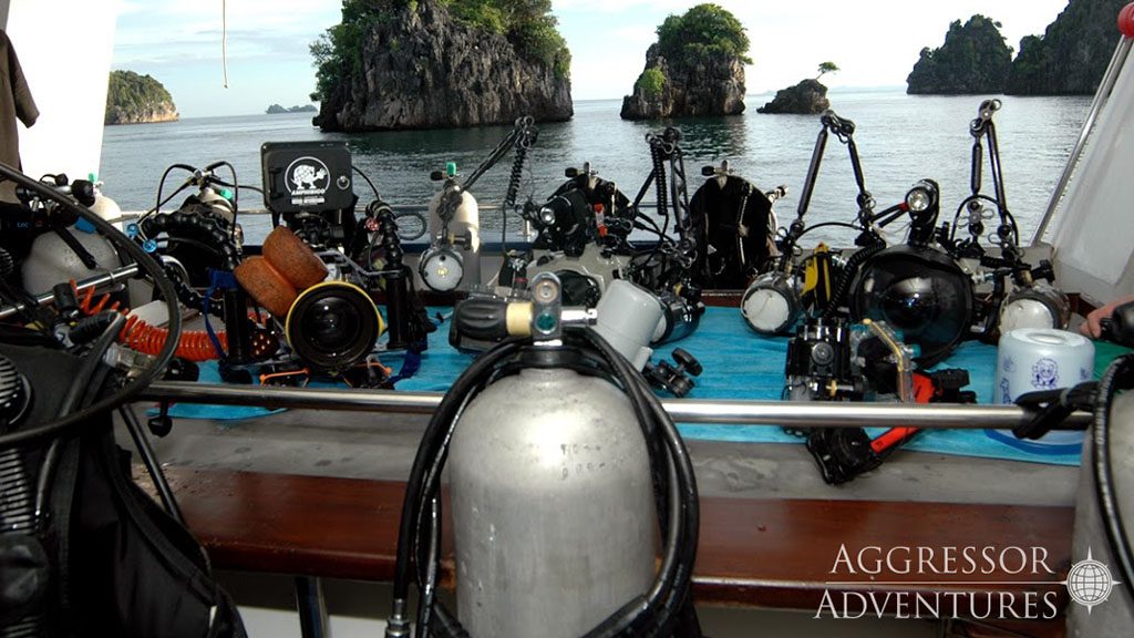 12 Raja Ampat Aggressor Liveaboard Indonesia camera table