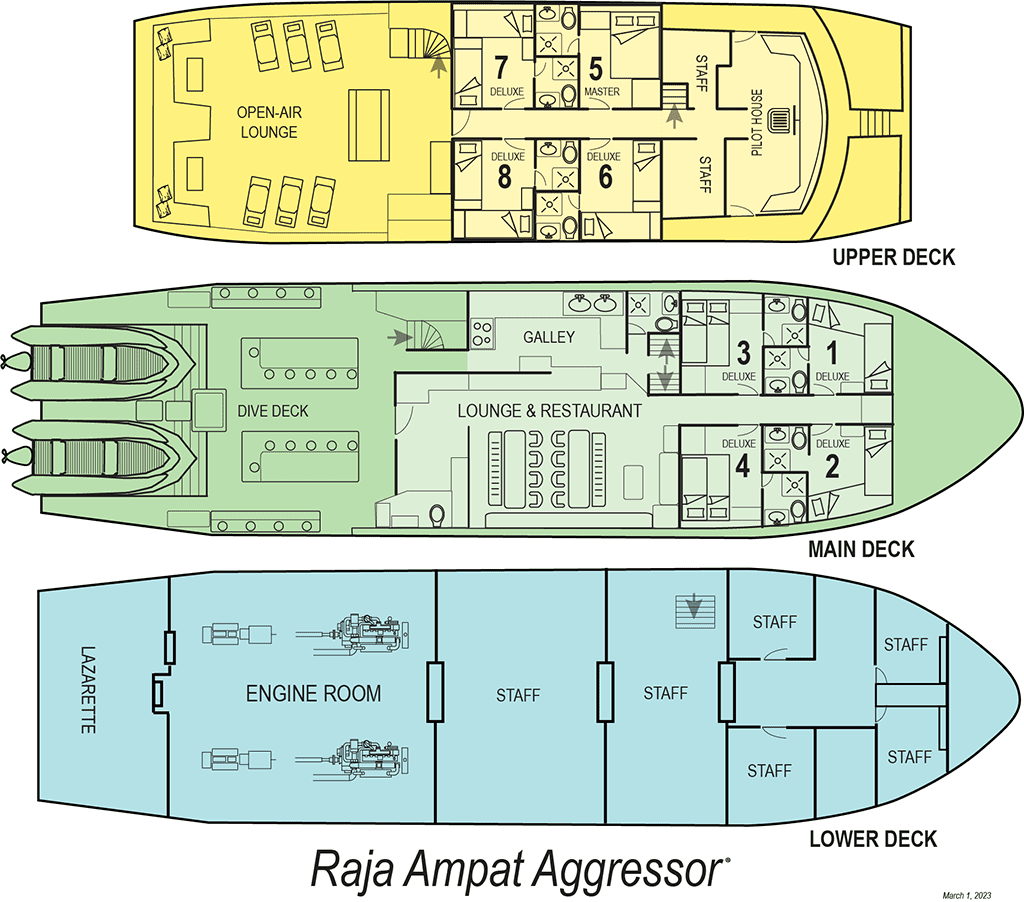 13 Raja Ampat Aggressor Liveaboard Indonesia layout
