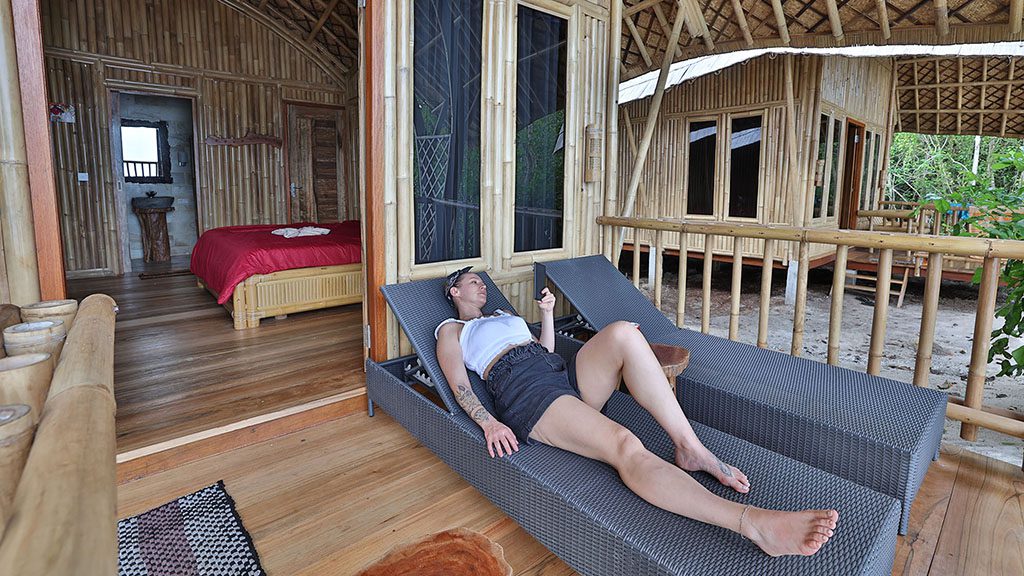 9 proco island bambu resort Halmahera Indonesia bungalow veranda