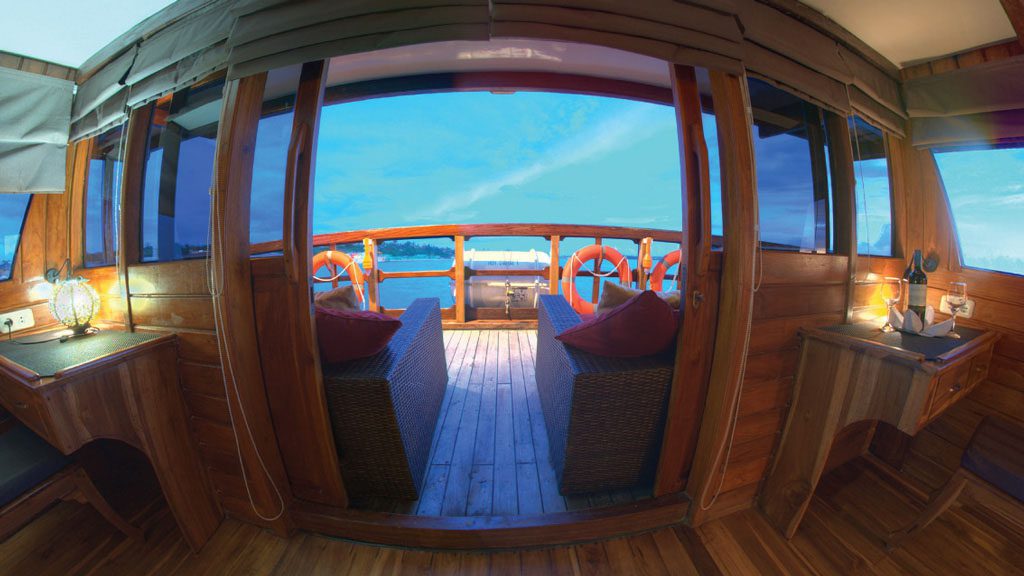 13 Damai 1 Liveaboard Indonesia main deck master cabin 6 view