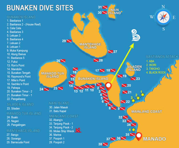 Bunaken dive site map edited by donny 800x664 1