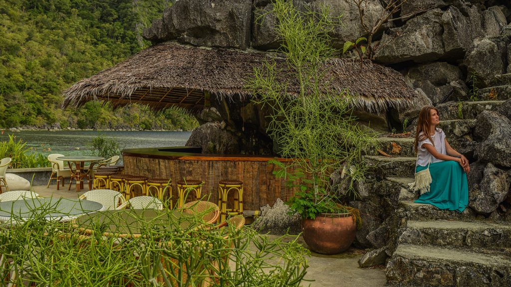 18 sangat island dive resort coron philippines rock bar view 3
