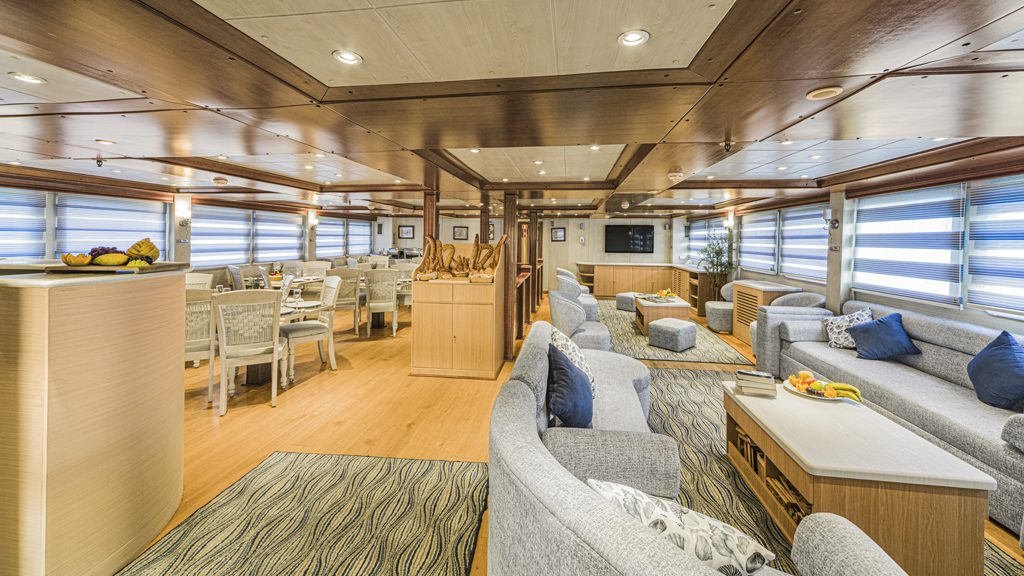 11 royal evolution liveaboard red sea egypt lounge and dining area