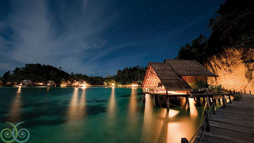 3 misool eco resort raja ampat indonesia resort view night
