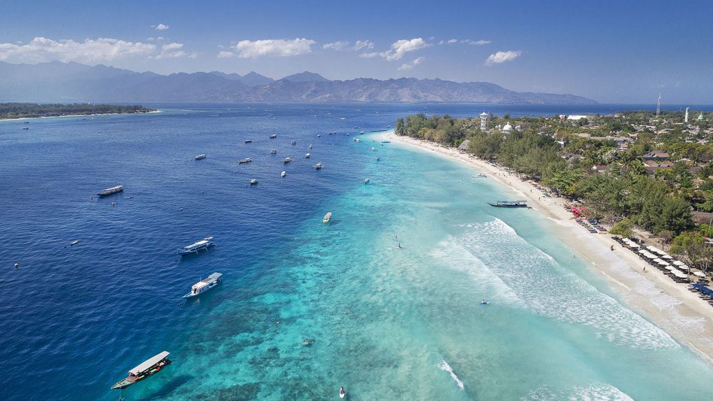 4 villa almarik lombok indonesia beach gili trawangan aerial view hero