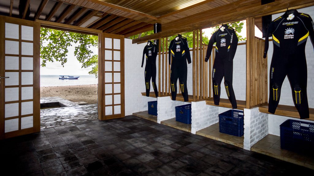29 siladen resort and spa north sulawesi indonesia dive center locker room