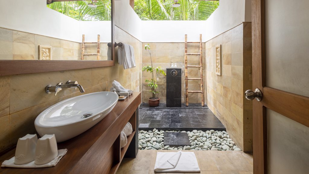 47 siladen resort and spa north sulawesi indonesia double bedroom garden villa bathroom