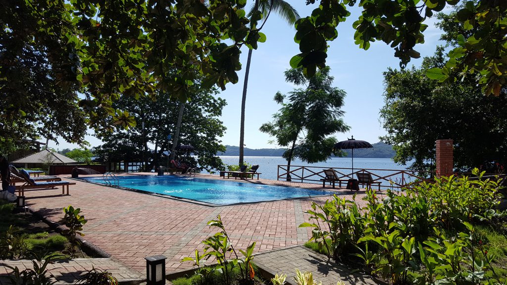 8 dive into lembeh north sulawesi indonesia pool overlooking the sea