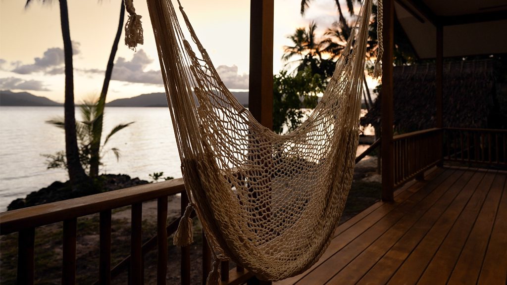 6 uepi island resort uepi solomon islands hammok on deck