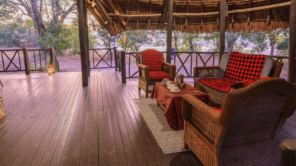 3 rufiji river camp lounge area