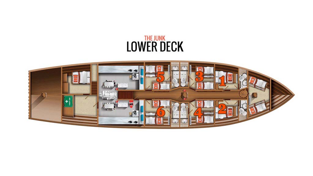 19 the junk liveaboard thailand deck plan lower