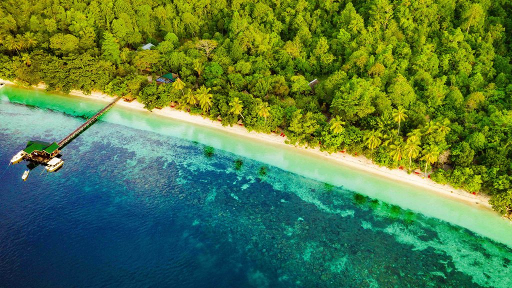 8 biodiversity eco resort bitung north sulawesi indonesia jetty aerial view