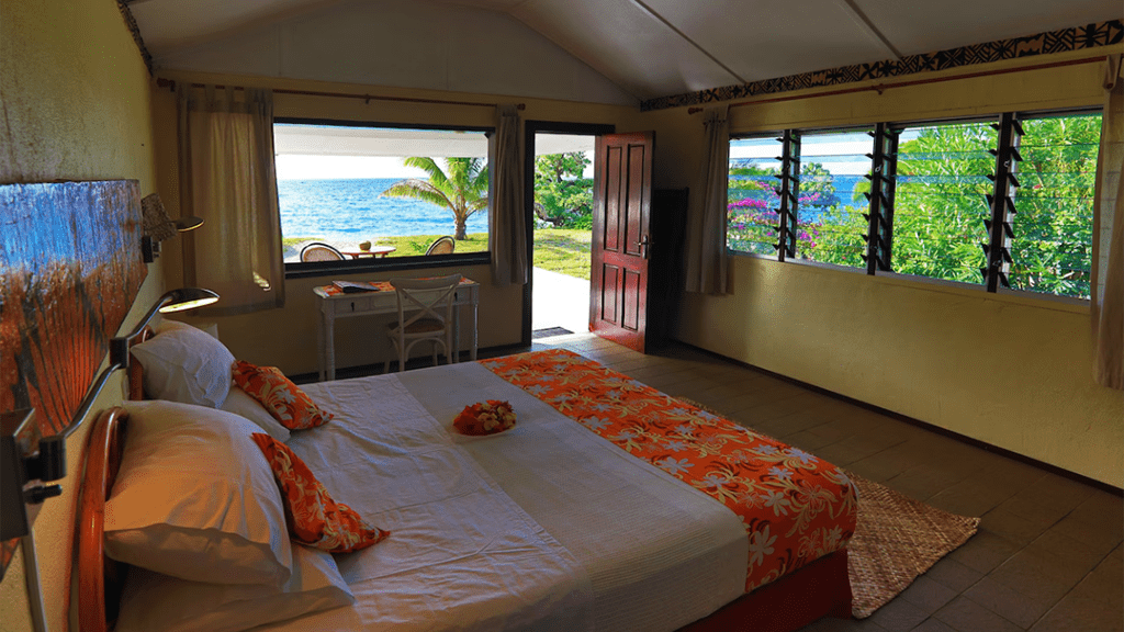 9 tonga haʻapai sandy beach resort bungalow interior