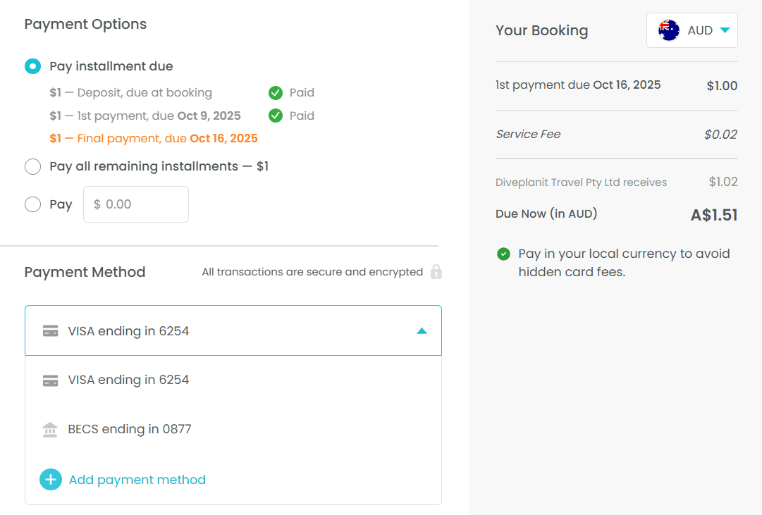 Wetravel payment method Wetravel payment method