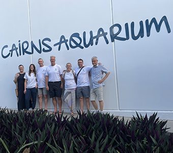 Us dive travel agents with diveplanit team at cairns aquarium feature