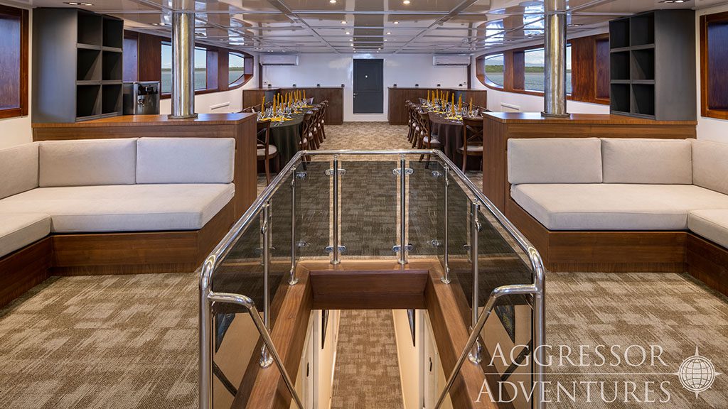 8 cocos island aggressor liveaboard australia dining view from stairs