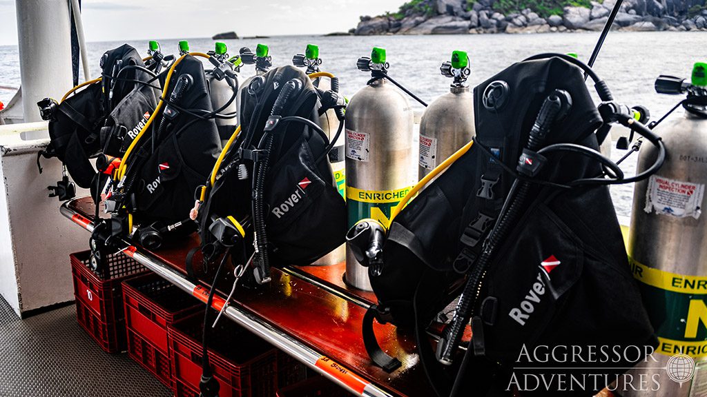 11 thailand aggressor liveaboard indonesia dive deck and equipments