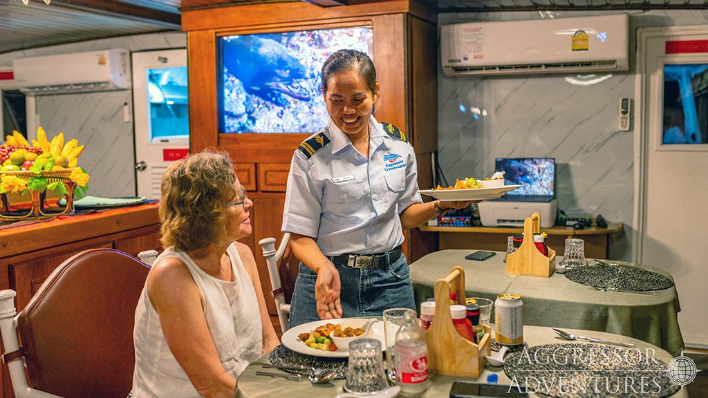 12 thailand aggressor liveaboard indonesia restaurant