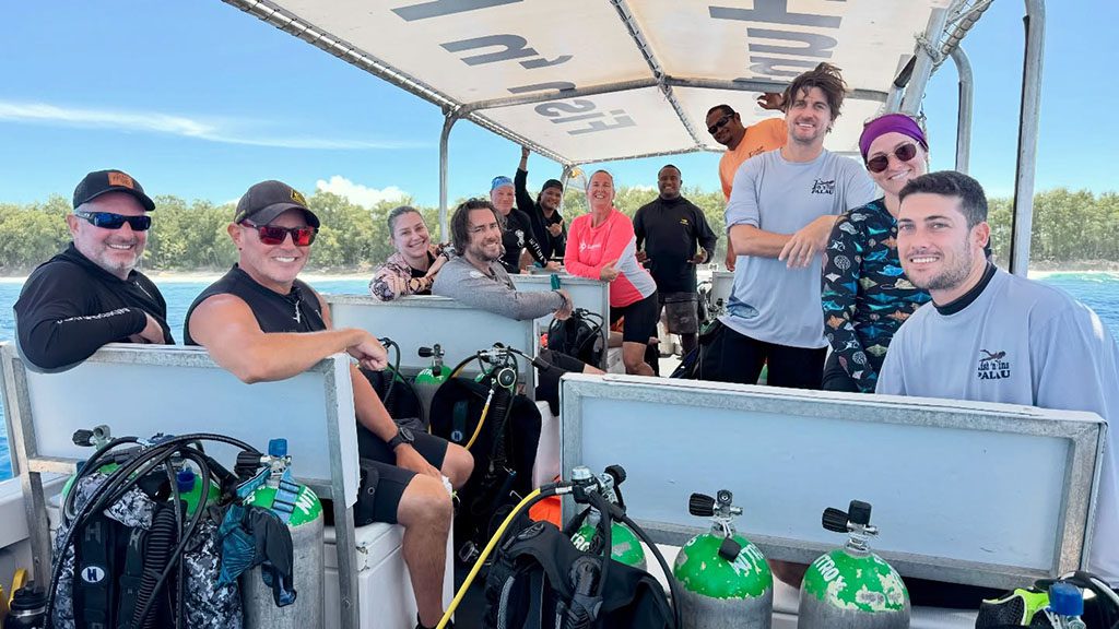 Gcda palau group in boat